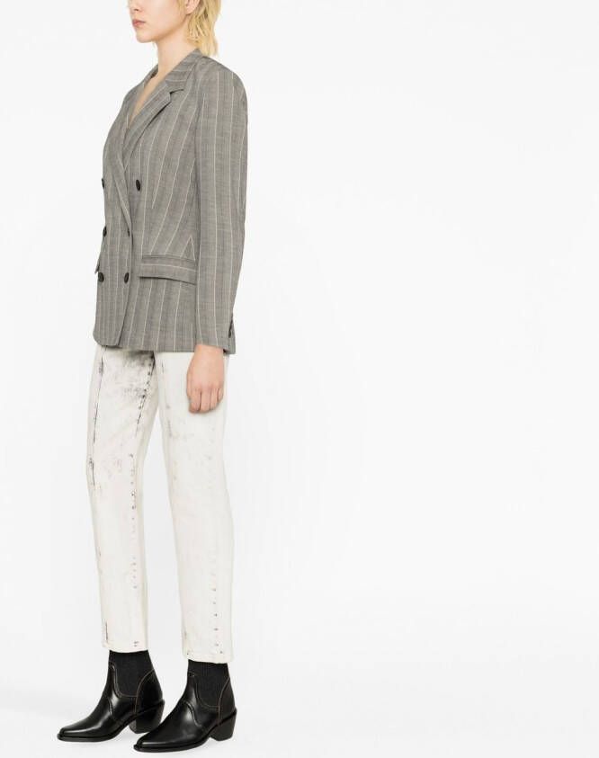 ISABEL MARANT Sheril blazer met dubbele rij knopen Grijs