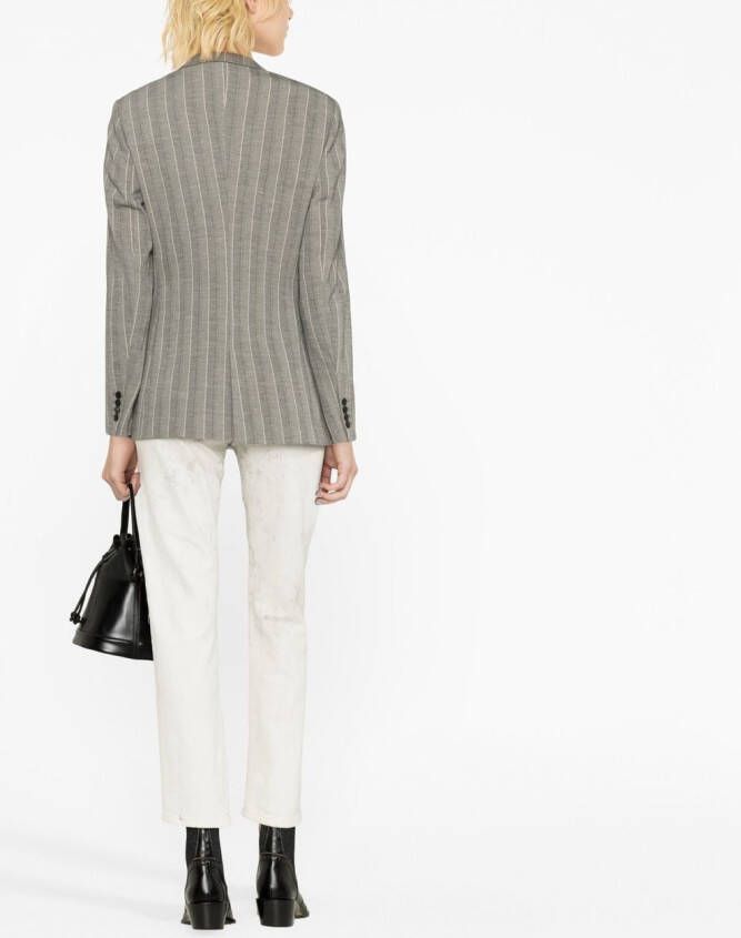 ISABEL MARANT Sheril blazer met dubbele rij knopen Grijs