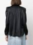 ISABEL MARANT Joanea geplooide blouse Zwart - Thumbnail 4