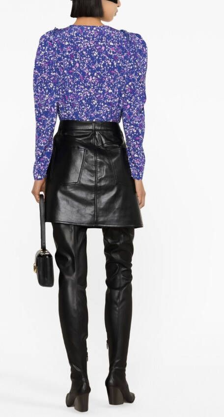 ISABEL MARANT Blouse met pofmouwen Blauw
