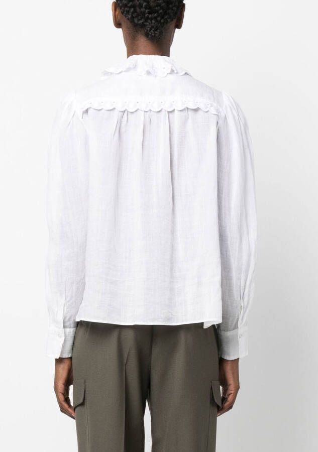 ISABEL MARANT Broderie anglaise blouse Wit
