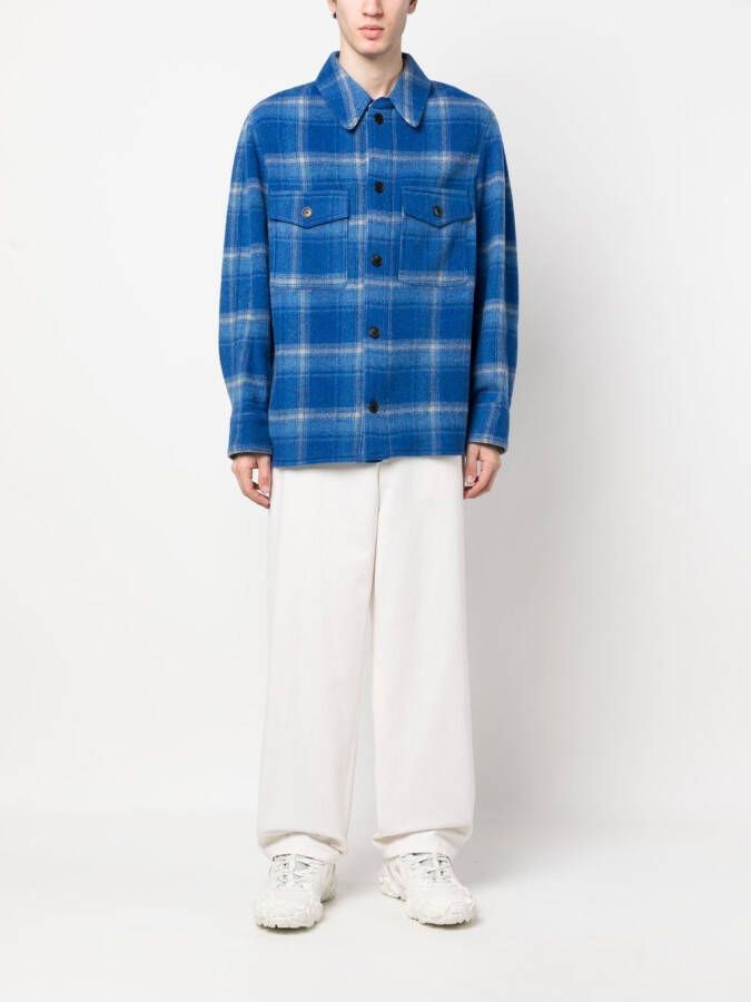 MARANT Geruit shirtjack Blauw