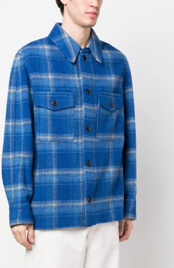 MARANT Geruit shirtjack Blauw