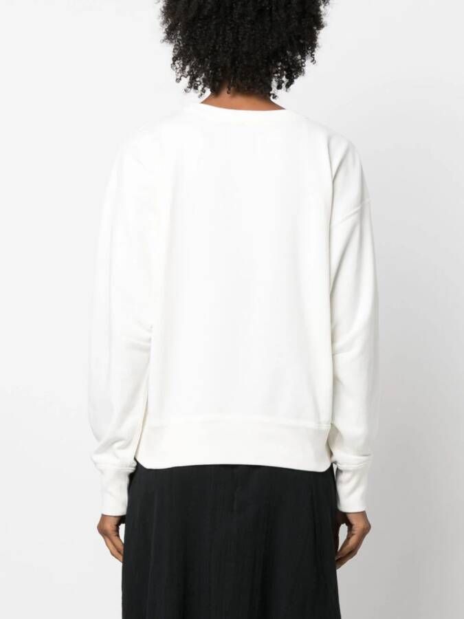 ISABEL MARANT Sweater met geborduurd logo Wit