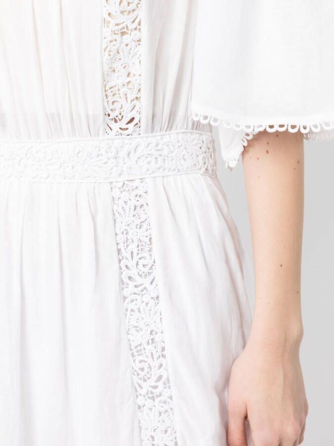 MARANT ÉTOILE Midi-jurk met afwerking van kant Wit