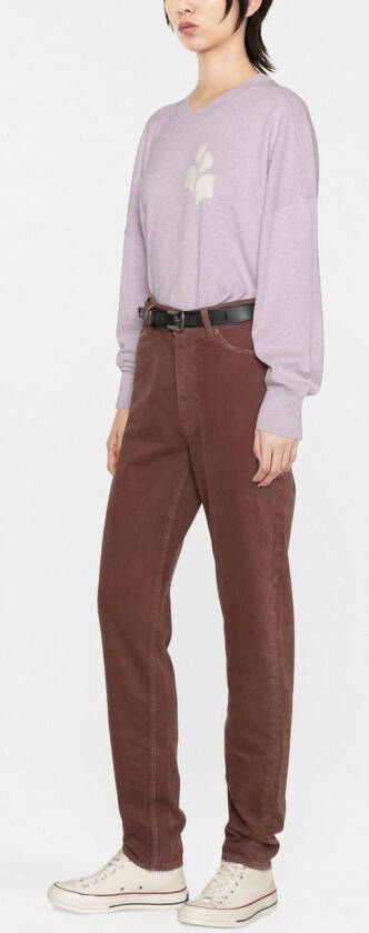 MARANT ÉTOILE Intarsia trui Paars