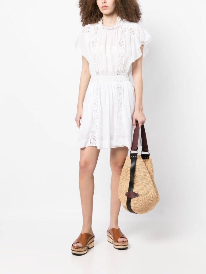 MARANT ÉTOILE Mini-jurk met afwerking van kant Wit