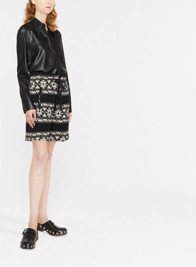MARANT ÉTOILE Shorts met gestrikte taille Zwart