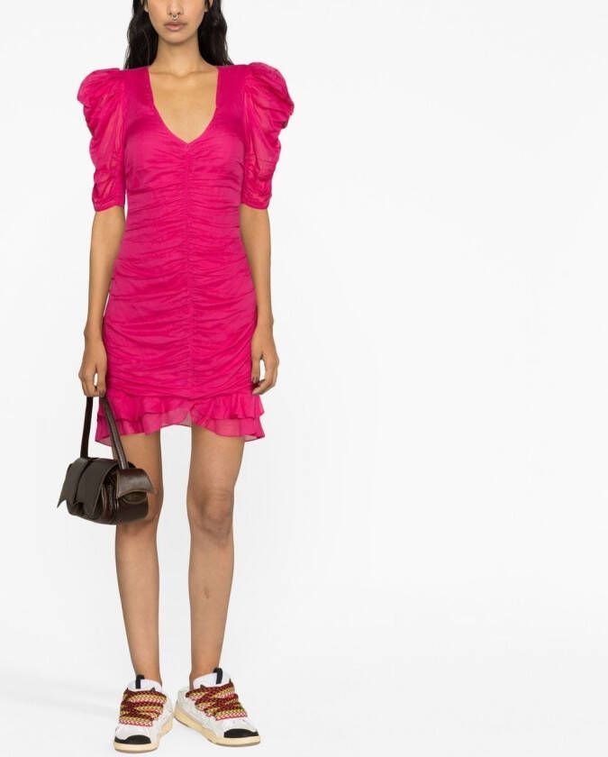 MARANT ÉTOILE Mini-jurk met pofmouwen Roze