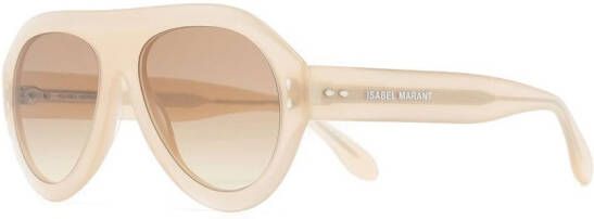 Isabel Marant Eyewear Darly zonnebril met piloten montuur Beige