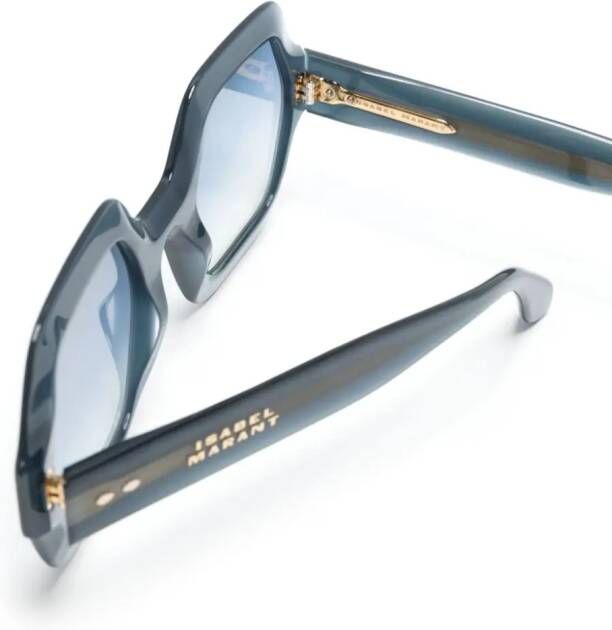 Isabel Marant Eyewear Ely zonnebril met zeshoekig montuur Blauw