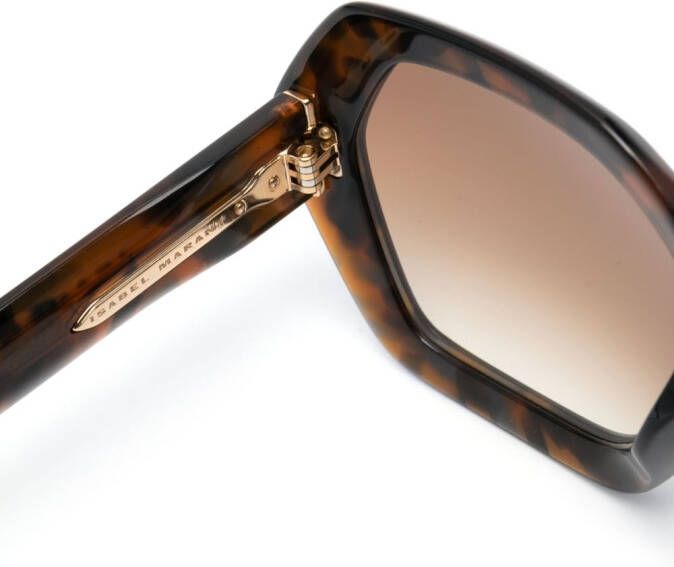 Isabel Marant Eyewear Zonnebril met montuur van schildpadschild design Bruin