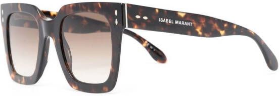 Isabel Marant Eyewear Zonnebril met vierkant montuur Bruin