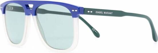 Isabel Marant Eyewear Zonnebril met colourblocking Blauw