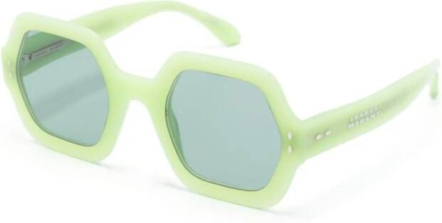 Isabel Marant Eyewear Zonnebril met geometrisch montuur Groen