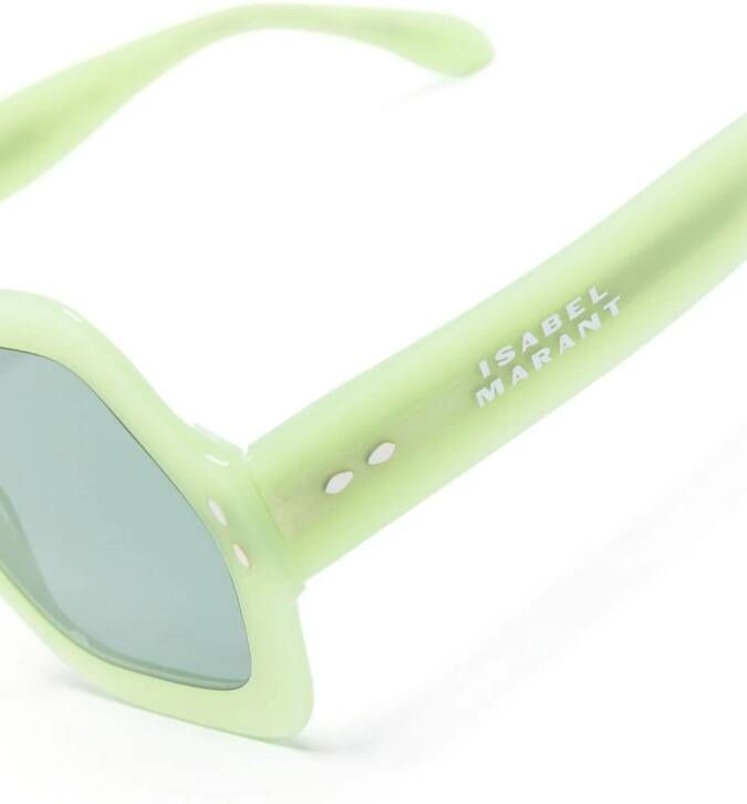 Isabel Marant Eyewear Zonnebril met geometrisch montuur Groen