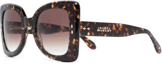 Isabel Marant Eyewear Zonnebril met oversized montuur Bruin