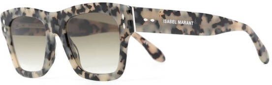Isabel Marant Eyewear Zonnebril met schildpadschild design Beige