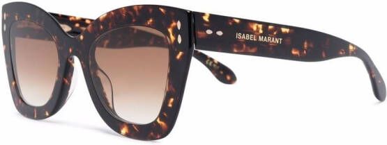 Isabel Marant Eyewear Zonnebril met schildpadschild design Bruin