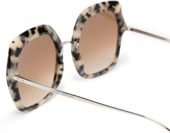 Isabel Marant Eyewear Zonnebril met schildpadschild design Bruin