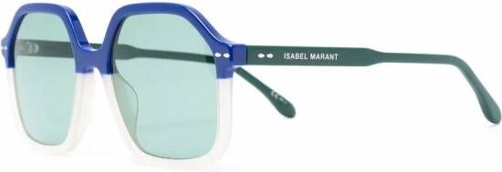 Isabel Marant Eyewear Zonnebril met vierkant montuur Blauw