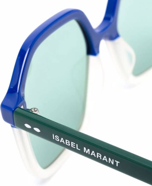 Isabel Marant Eyewear Zonnebril met vierkant montuur Blauw