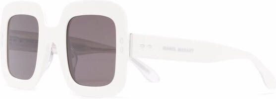 Isabel Marant Eyewear Zonnebril met vierkant montuur Wit
