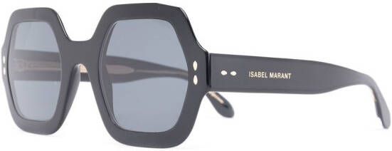 Isabel Marant Eyewear Zonnebril met zeshoekig montuur Zwart