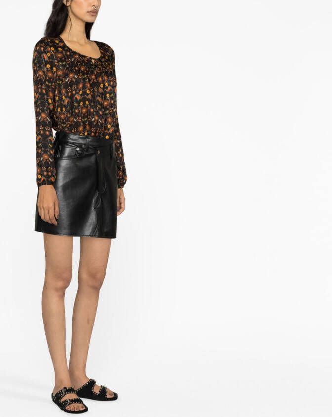ISABEL MARANT Prian blouse met bloemenprint Zwart