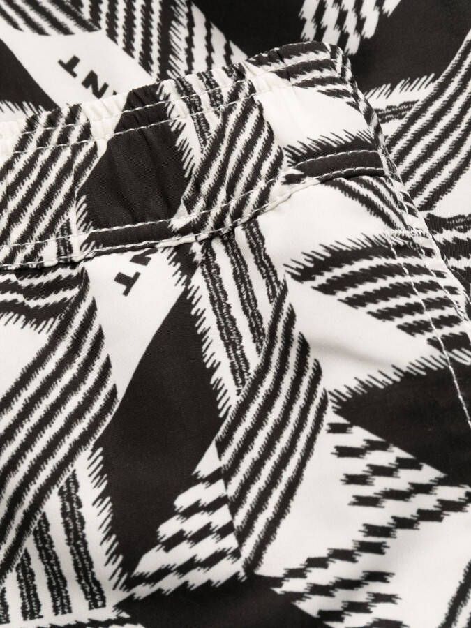 MARANT Zwembroek met geometrische print Zwart
