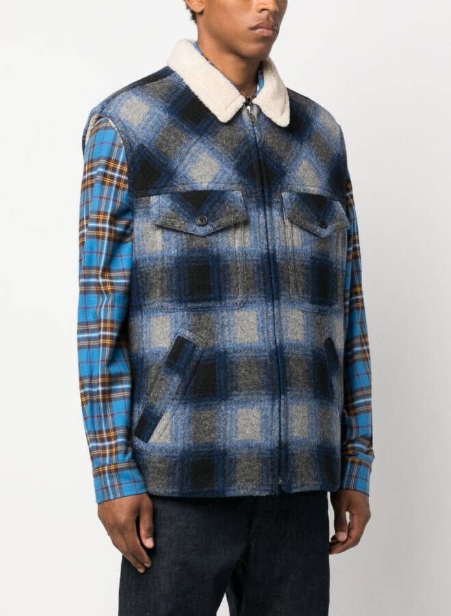 MARANT Kiran geruite bodywarmer Blauw