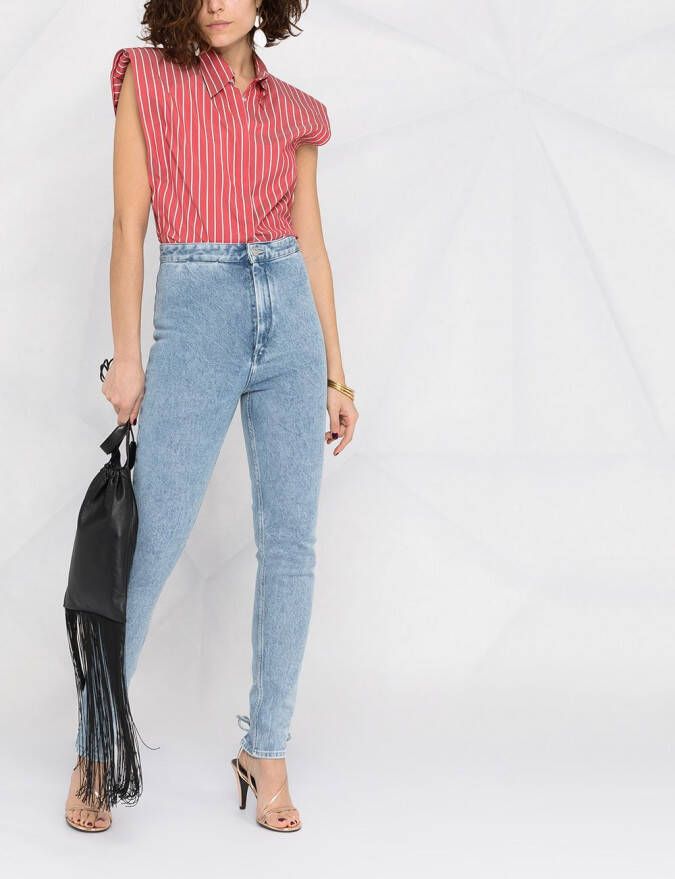 ISABEL MARANT Gestreepte blouse Rood