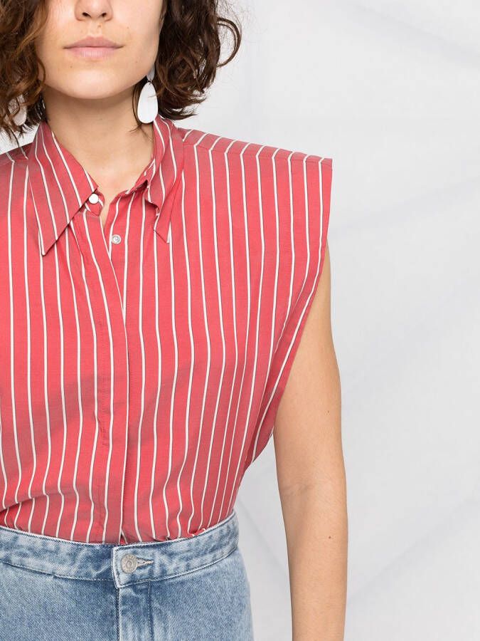 ISABEL MARANT Gestreepte blouse Rood
