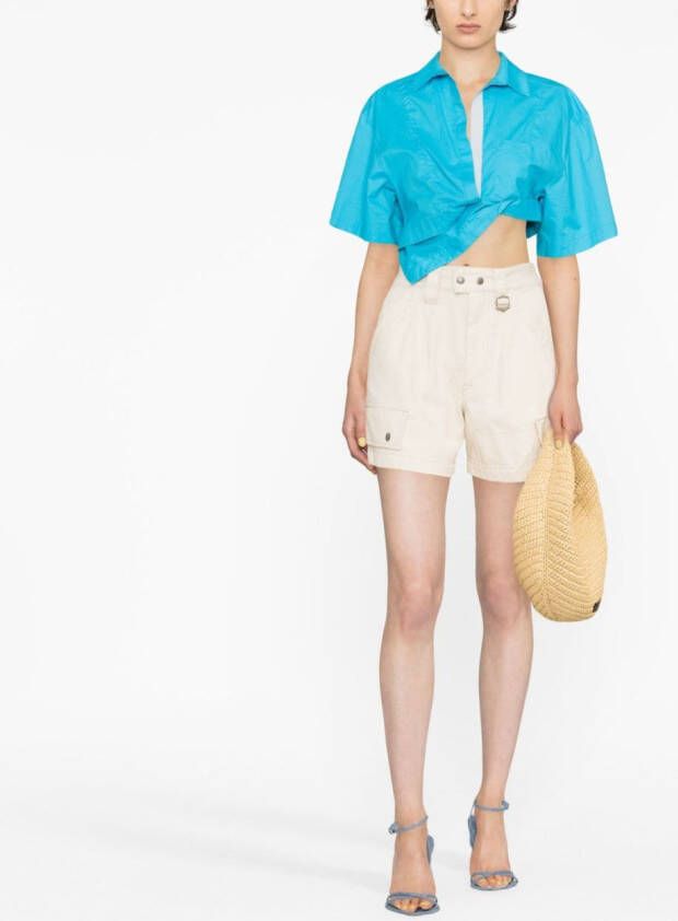 ISABEL MARANT High waist shorts Beige
