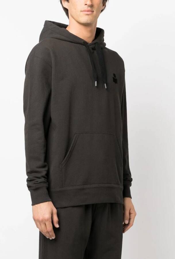 MARANT Matte hoodie Zwart