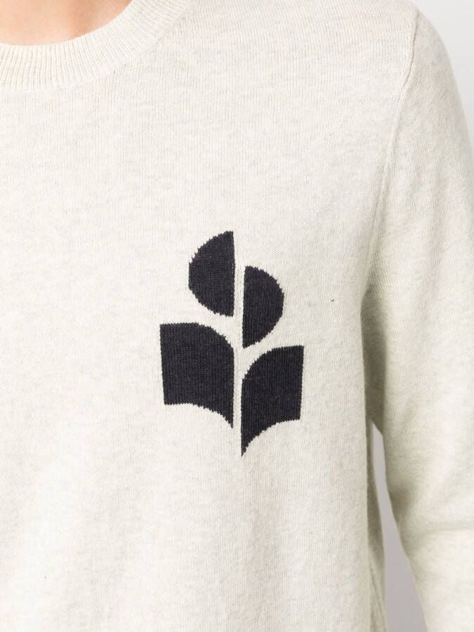 MARANT Evans logo-intarsia trui Grijs