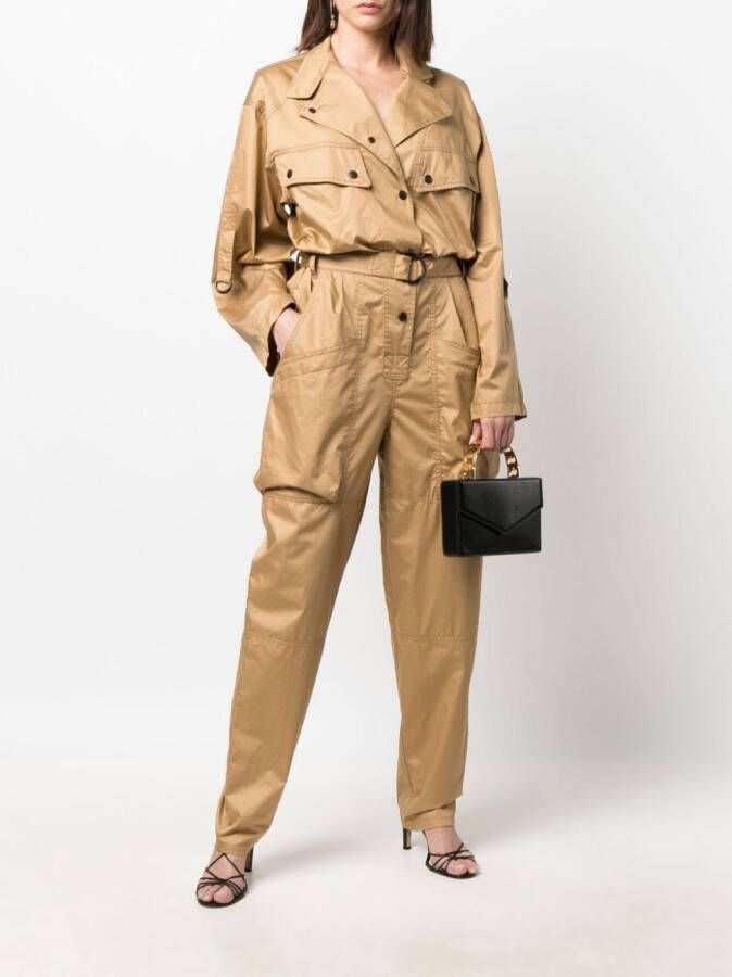 ISABEL MARANT Jumpsuit met gekerfde kraag Beige