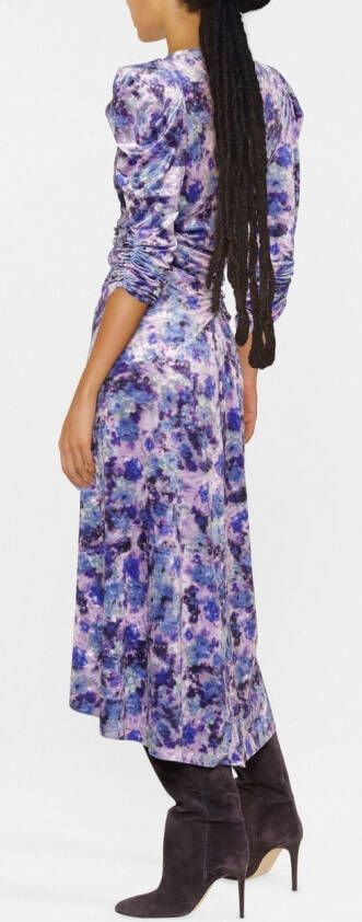 ISABEL MARANT Jurk met bloemenprint Paars