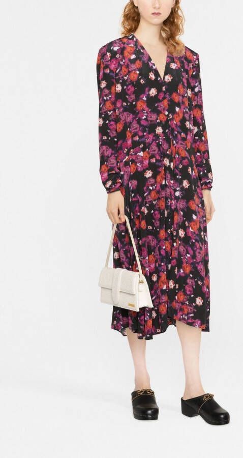 ISABEL MARANT Jurk met bloemenprint Zwart