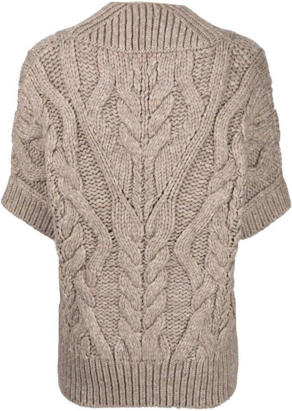 ISABEL MARANT Kabelgebreide top Bruin