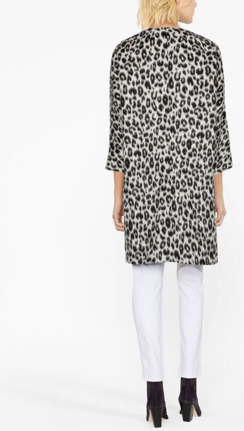 ISABEL MARANT Ometia jas met luipaardprint Zwart