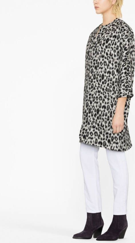 ISABEL MARANT Ometia jas met luipaardprint Zwart