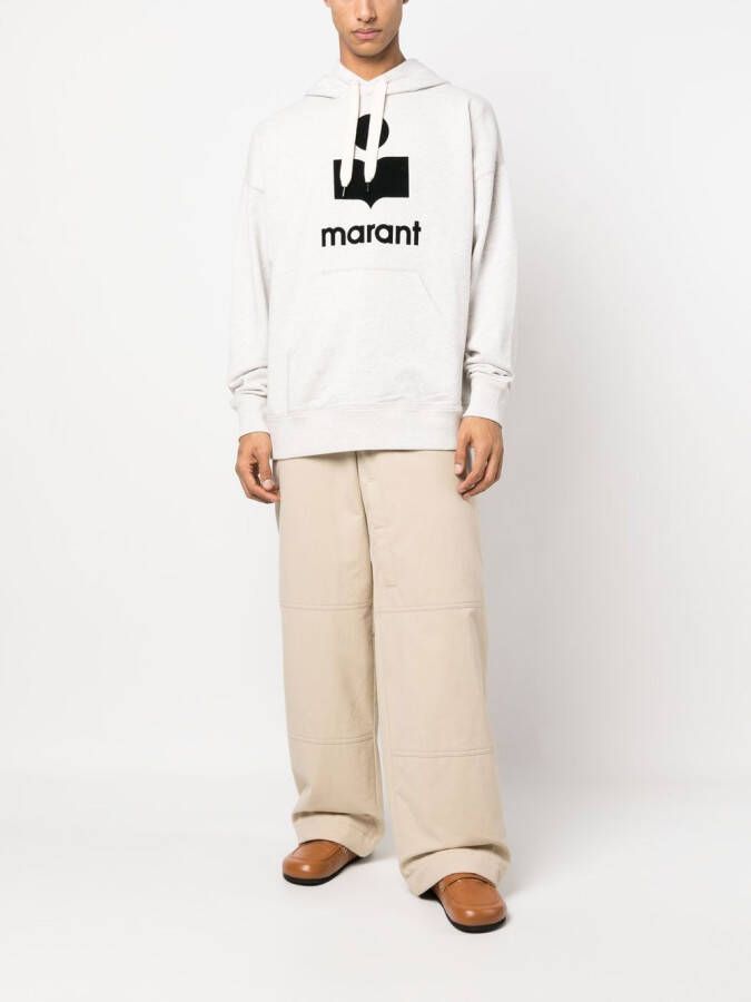 MARANT Hoodie met logoprint Beige
