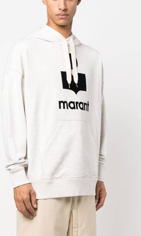 MARANT Hoodie met logoprint Beige
