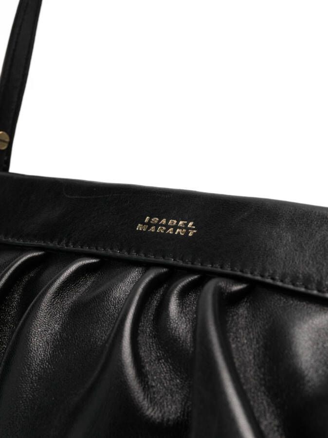 ISABEL MARANT Clutch met logoprint Zwart