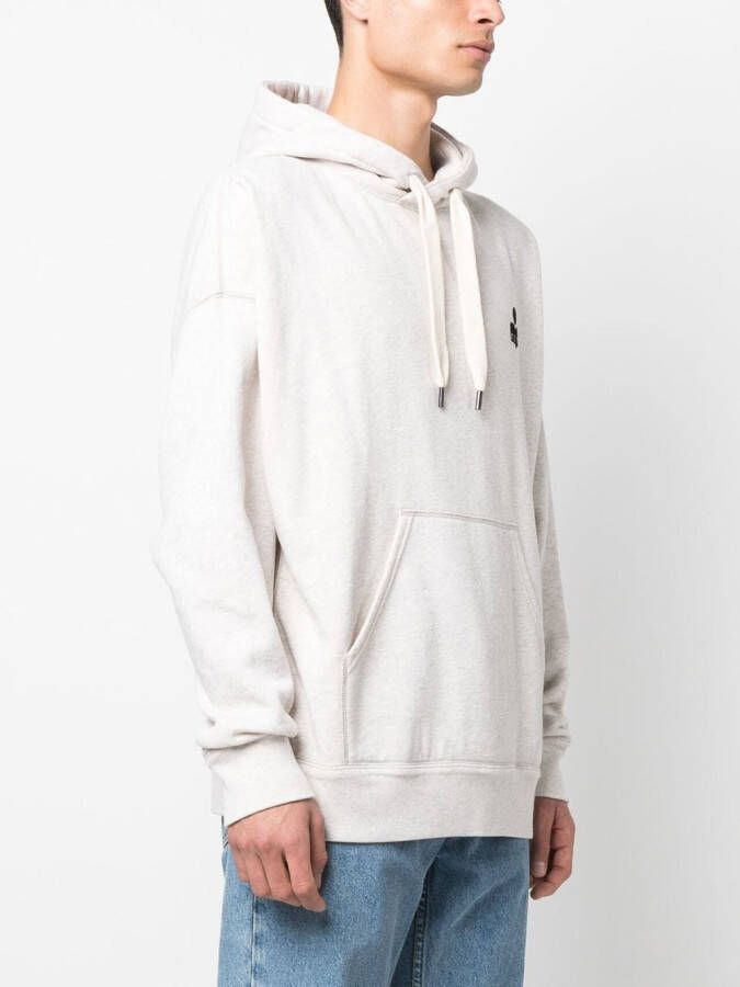 MARANT Hoodie met geborduurd logo Beige