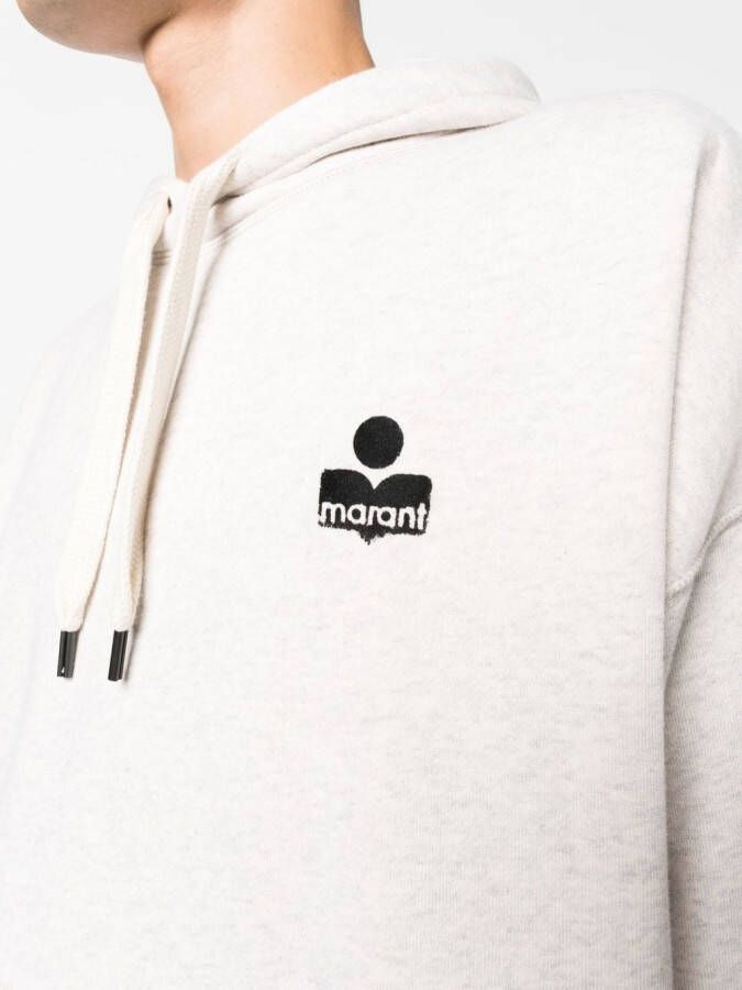 MARANT Hoodie met geborduurd logo Beige