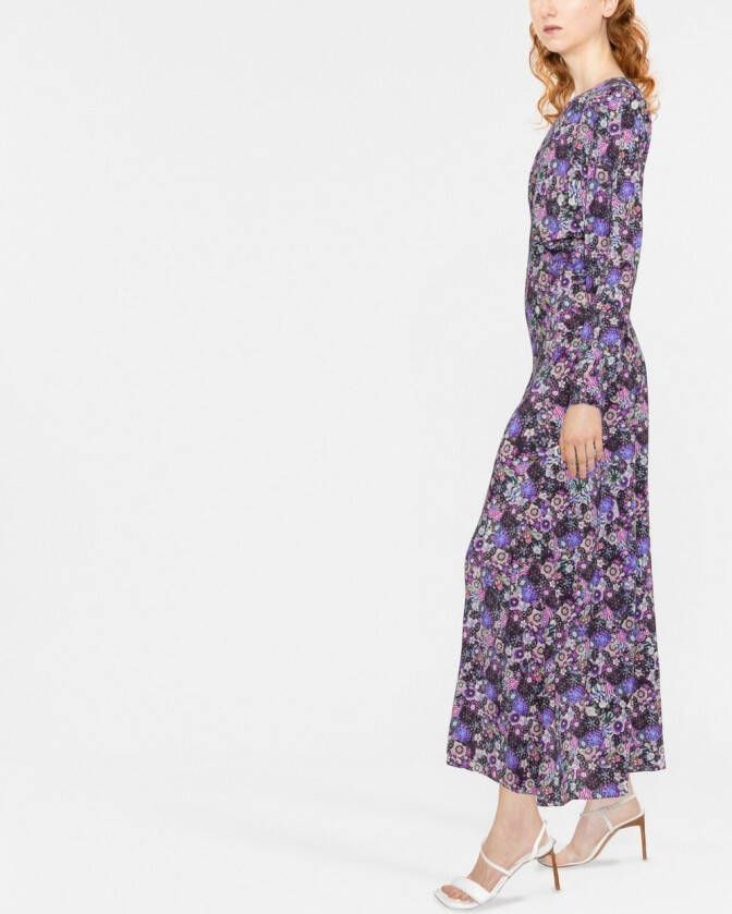 ISABEL MARANT Maxi-jurk met bloemenprint Paars