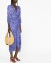 ISABEL MARANT Midi-jurk met bloemenprint Blauw - Thumbnail 3