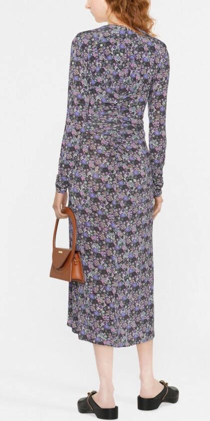 ISABEL MARANT Midi-jurk met bloemenprint Grijs